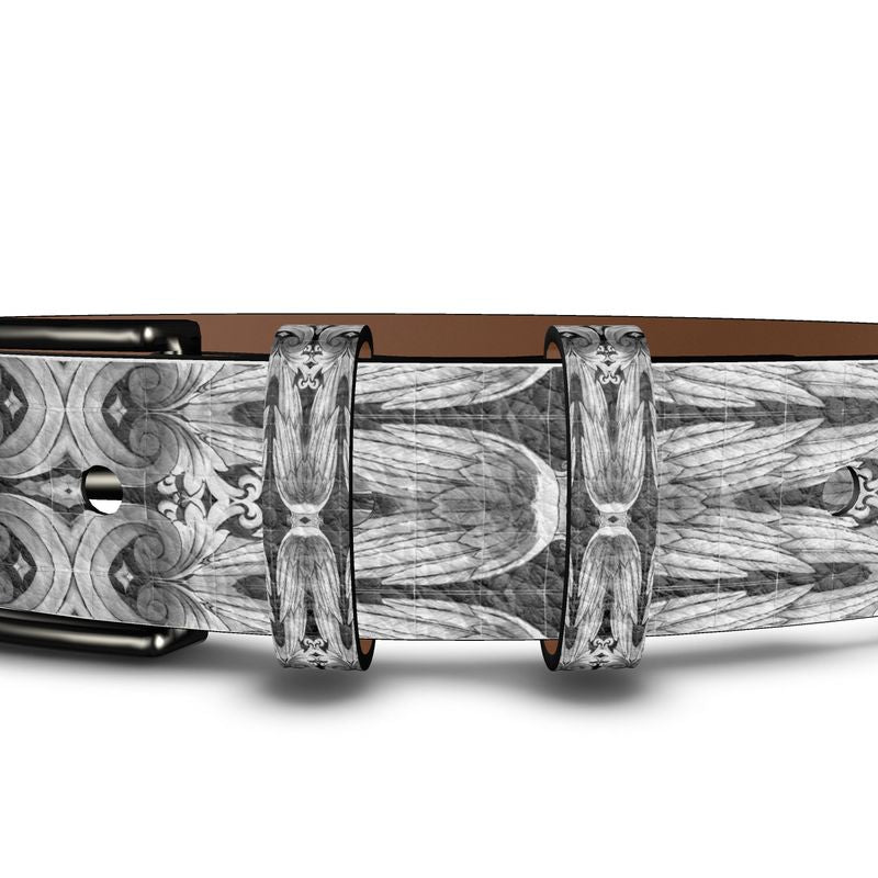 Moonlight Feather Designer Leather Belt