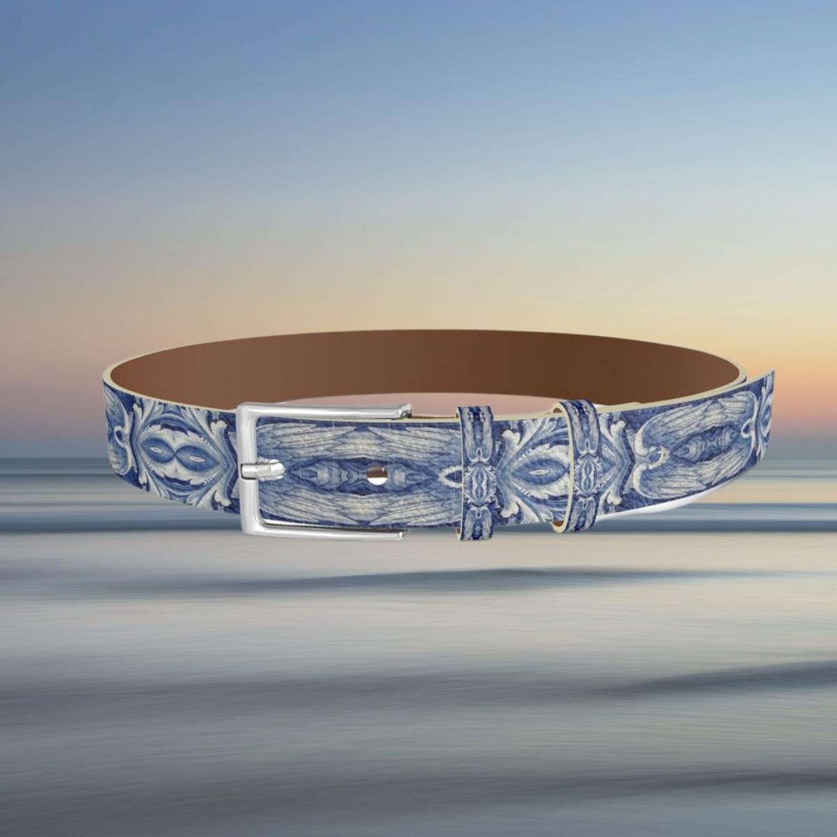 Sky Feather Designer Leather Belt