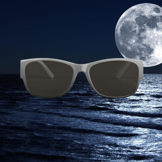 Moonlight Feather Artisan Sunglasses - Silver Sky